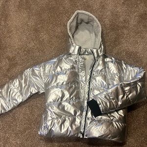 Silver Offline by Aerie Sherpa lined puffer